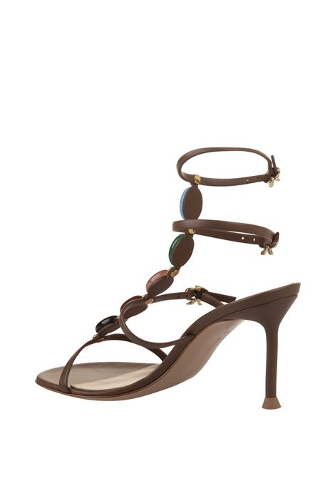 Shanti 70 Sandals In Brown Leather GIANVITO ROSSI | G32311.70RICNAPCUOI
